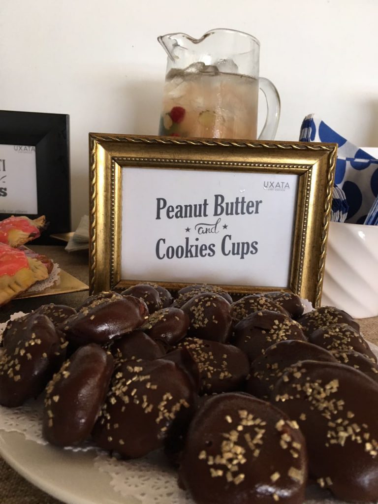 Peanut butter cookies covered with dark chocolate
