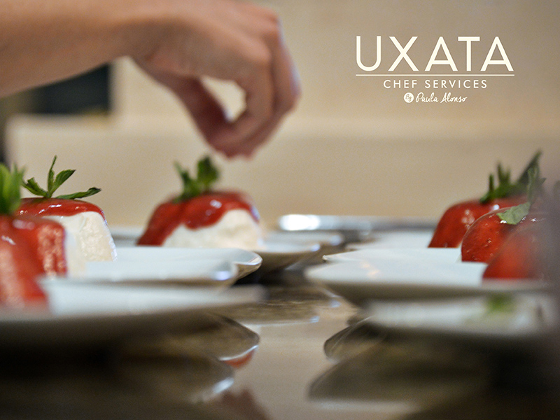 Panna cotta with red fruit coulis by UXATA Private Chef Services, Punta Maroma.